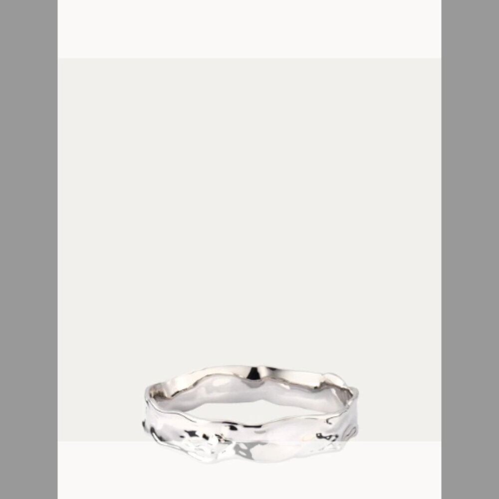 Alexis Bittar NWT Brut Silver Strap Bangle ($185) w/tax